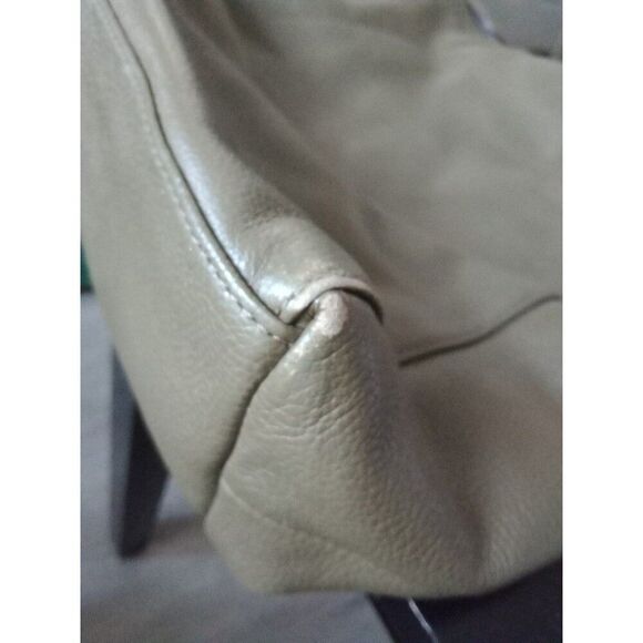 Michael Kors 38H9CZUH7L Evie Pebbled Leather Shoulder Bag Green - Picture 10 of 11